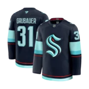 Men's Seattle Kraken Deep Sea Blue Home Premium Jersey - Image 3