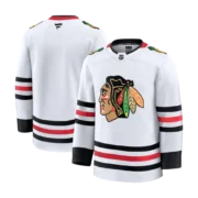 Men's Chicago Blackhawks White Away Premium Jersey - Image 2