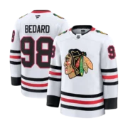 Men's Chicago Blackhawks White Away Premium Jersey - Image 3