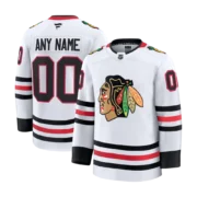 Men's Chicago Blackhawks White Away Premium Jersey