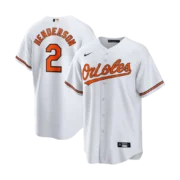 Men's Baltimore Orioles White Home Replica Jersey - Image 3