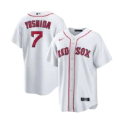 Men's Boston Red Sox White Home Replica Jersey - Image 4