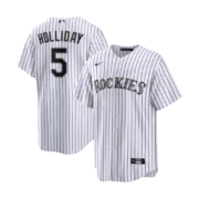 Men's Colorado Rockies White Home Replica Jersey - Image 5