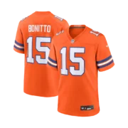 Men’s Denver Broncos Orange Mile High Collection 1977 Throwback Game Jersey - Image 3
