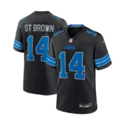 Men's Detroit Lions Black Alternate Jersey - Image 4