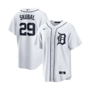 Men's Detroit Tigers White Home Replica Jersey - Image 2