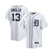 Men's Detroit Tigers White Home Replica Jersey - Image 3