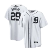 Men's Detroit Tigers White Home Replica Jersey - Image 4