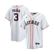 Men's Houston Astros White Home Replica Jersey - Image 5