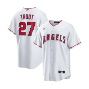 Men's Los Angeles Angels White Home Replica Jersey - Image 2