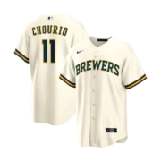 Men's Milwaukee Brewers Cream Home Replica Jersey - Image 2