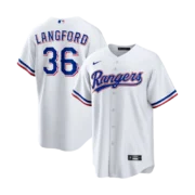 Men's Texas Rangers White Home Replica Jersey - Image 4