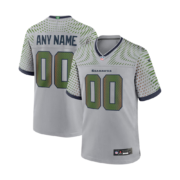 Men’s Seattle Seahawks Gray 2025 Rivalries Collection Game Jersey