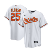 Men's Baltimore Orioles White Home Replica Jersey - Image 2