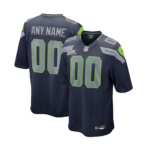 Men's Seattle Seahawks College Navy Super Bowl LX Patch Game Jersey