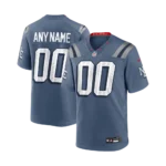 Men's New England Patriots Storm Blue 2025 Rivalries Collection Game Jersey