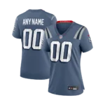Women's New England Patriots Storm Blue 2025 Rivalries Collection Game Jersey