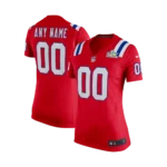 Women's New England Patriots Red Super Bowl LX Patch Game Jersey