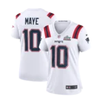 Women's New England Patriots White Super Bowl LX Patch Game Jersey