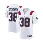 Men’s New England Patriots White Game Jersey - Image 4