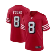 Men's San Francisco 49ers Scarlet Alternate Game Player Jersey - Image 4