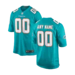 Men's Miami Dolphins  Aqua Game Jersey