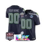 Men’s 2026 Seattle Seahawks Super Bowl LX & USA 250 5Oth Navy B Jersey