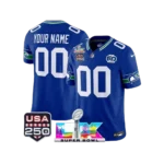 Men’s 2026 Seattle Seahawks Super Bowl LX & USA 250 5Oth Royal Jersey