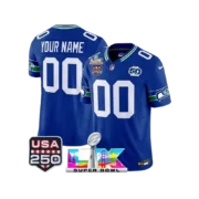 Men’s 2026 Seattle Seahawks Super Bowl LX & USA 250 5Oth Royal Jersey