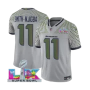 Men’s Seattle Seahawks Super Bowl LX Vapor Limited Jersey WOLF GRAY - Image 2