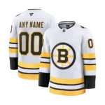 Men's Boston Bruins White Away Premium  Jersey