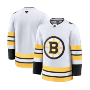 Men's Boston Bruins White Away Premium  Jersey - Image 2