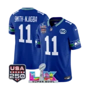 Men’s 2026 Seattle Seahawks Super Bowl LX & USA 250 5Oth Royal Jersey - Image 2