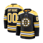 Men's Boston Bruins Fanatics Home Premium Custom Jersey - Black