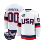 Men’s White 2025 4 Nations Stitched Hockey Jersey