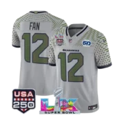 Men’s 2026 Seattle Seahawks Super Bowl LX &USA 250 5Oth RC Gray Jersey - Image 4